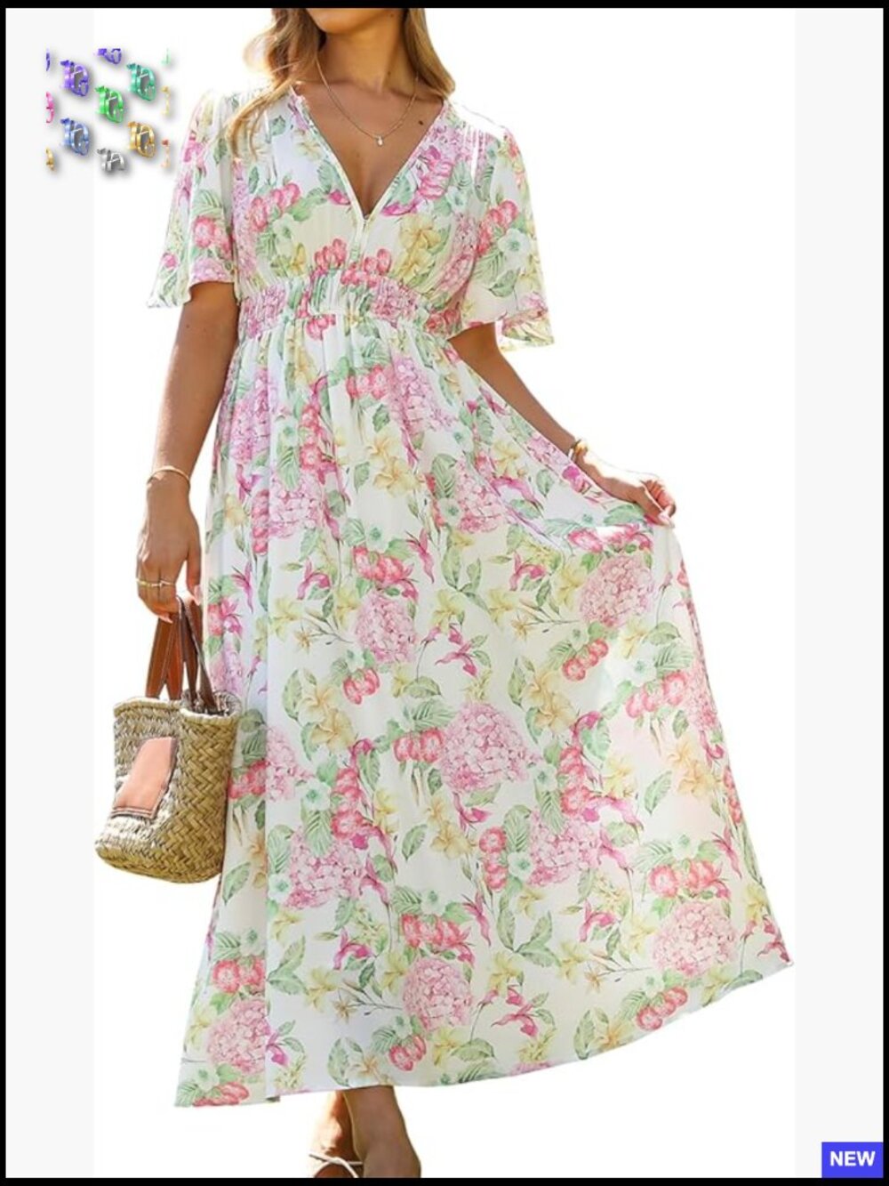 Boho Floral Maxi Dress Elegant Wedding Guest Party Summer Casual Chic
